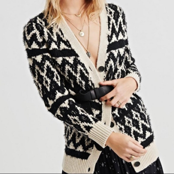 NWT Lucky Brand Fair Isle Cardigan Sweater - Picture 4 of 7